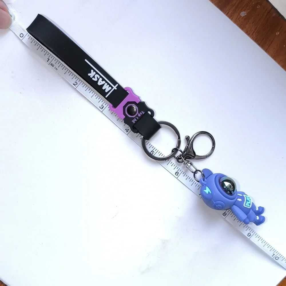 Spaceman Purple Rubber Keychain/ Bag Charm